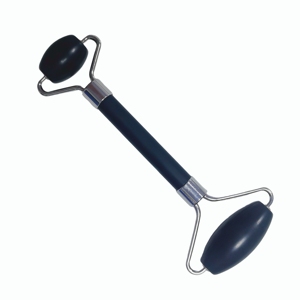 best wholesale price China Huizhou factory direct sale natural black xiuyan jade double head Face <b>Massage</b> Roller - Product Image 6