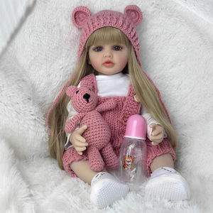 Poupée Bébé Reborn en Silicone de 24 Pouces, Réaliste, avec Grand Corps en Tissu, Poupée Tout-Petit pour Filles, Jouet Mannequin Nouveau-né - Product Image 1