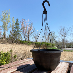 Ronbo Sunrise Bán Buôn 14 Inch Đầy Màu Sắc Vòng Tường Planter Dọc Vườn Đứng Chậu Hoa Nhựa Treo Giỏ - Product Image 6