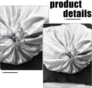 Sac à poussière personnalisé avec cordon de serrage, doux et durable, en satin de soie, pour casquettes, chaussures, chapeaux, perruques, usage domestique - Product Image 4