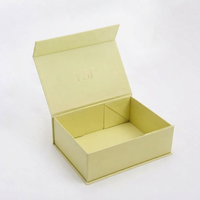 Ensemble d'emballages de luxe sur mesure pour soins de la peau, jaune, avec fermeture magnétique, boîte rigide pliable et insert