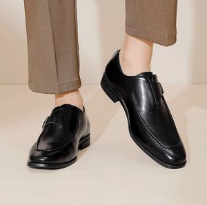 Zapatos Oxford de Plataforma con Punta de Acero para Hombre, de Cuero Genuino, Cómodos, Antideslizantes, Transpirables, para Todas las Temporadas, Ideales para Bodas - Product Image 4