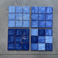 Nouveau design moderne 30*30 bleu ciel carreaux de mur en céramique piscine 3d carreaux de mosaïque cube 3d carrelage de mosaïque à vendre