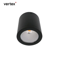 Spot LED COB rond à haute luminosité, montage en surface, nouveau, AC, sans scintillement, 10W, en aluminium, pour couloir