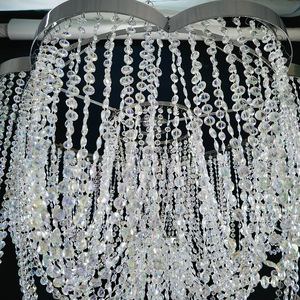 Nouveau <span class=keywords><strong>plafond</strong></span> spécial perles drapé cristal diamant perles rideau fleur Structure lustre grand <span class=keywords><strong>plafond</strong></span> décoration pour <span class=keywords><strong>mariage</strong></span> - Product Image 5