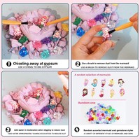 Boîte Mystère en Plastique Éducative : Jouet de Découverte DIY pour Enfants - Thème Archeologie Sirène Surprise Parfait