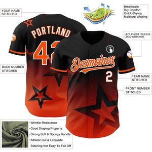 Custom Gradient Baseball Jersey Button <b>Down</b> Sublimated Moisture Wicking Unisex Adult Teens Sports Team Uniform - Product Image 2