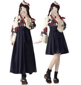 Ecoparty Kimono Sakura estilo japonés estampado Floral Vintage Vestido Mujer Oriental Camelia amor disfraz <span class=keywords><strong>Haori</strong></span> Yukata - Product Image 3