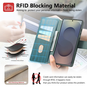Étui de téléphone magnétique détachable avec porte-cartes en cuir et support pour Samsung <span class=keywords><strong>Galaxy</strong></span> S26 Ultra S25 Edge S24 - Product Image 3