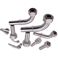20411 20441 20491 Jic/npt/bsp/sae/din/métrique Raccords de tuyaux hydrauliques réutilisables Sertissage pivotant métrique