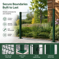 Clôture 3D galvanisée robuste pour enclos de jardin avant, enclos pour animaux de compagnie, conception personnalisée OEM ODM, clôture 3D courbe élégante