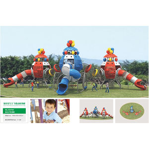 Set da gioco commerciale per esterni con scivolo, altalena e struttura per arrampicata per asili e parchi - Product Image 2