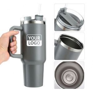 Gobelet isotherme de haute qualité en acier inoxydable 304, 40 oz, grande capacité, pour l'extérieur, avec poignée - Product Image 2
