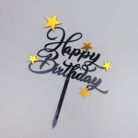 Acryl alles Gute zum Geburtstag Cake Topper Schöne Star Cupcake Topper Picks für Kuchen Dekoration Kuchen Dekorieren Lieferungen