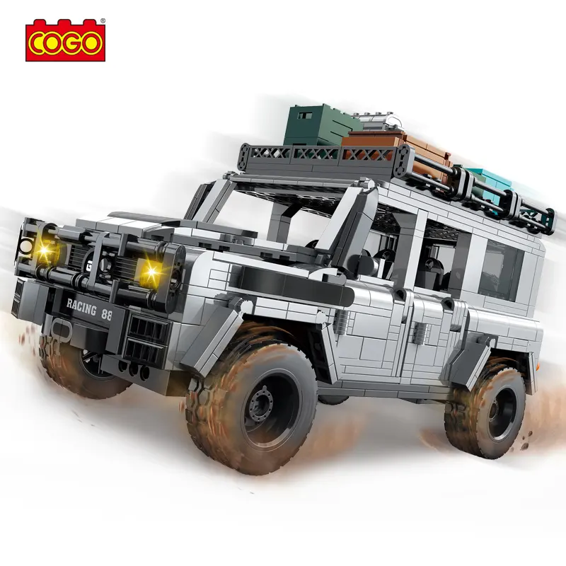 COGO Children Model Build Block Toy DIY Assembly Tech-Storm Off-Road Truck Block Brick Car Building Blocks Toys