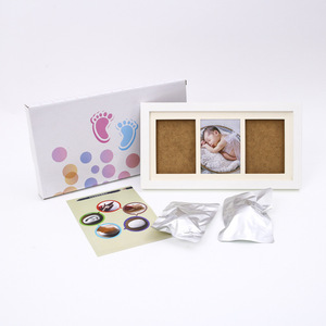 Precioso Marco para Huellas de Manos y Pies de Bebé Recién Nacido, Recuerdo Conmemorativo del Cien Días de Crecimiento - Product Image 4