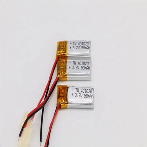 50mAh 401020 3,7 V RC curved polymer lithium ion battery cell pack with NTC electric scooter charger module - Product Image 2