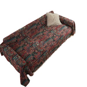 Jeté de canapé en jacquard résistant aux griffes des chats, jacquard fleurs d'<span class=keywords><strong>iris</strong></span>, couverture de canapé épaisse vintage festive - Product Image 1