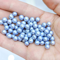 Harga Pabrik Mutiara Air Tawar Alami Bulat Berwarna 6-10mm dari Muses Jewels, Manik-Manik Lepas untuk Pembuatan Perhiasan