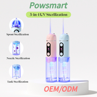 LCD Wasserflosser Tragbarer Kabelloser Elektrischer Zahnreiniger 200ml IPX7 USB-C Aufladung UVC Sterilisation Munddusche