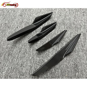 Canards de pare-chocs avant en fibre de carbone brillant sec de Style PT pour <span class=keywords><strong>Lambo</strong></span> <span class=keywords><strong>Huracan</strong></span> <span class=keywords><strong>EVO</strong></span> 2019-2021 - Product Image 2