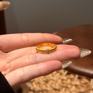 Dylam <b>Dainty</b> Charm Fine Jewelry Rhodium 18K Gold Plated Brushed Surface S925 Silver 5A Zirconia Women Daily Wear Fashion <b>Rings</b> - Product Image 3
