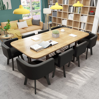 Table à manger en marbre blanc naturel, fabrication d'usine, avec ensemble de chaises en bois pour 6 personnes