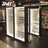 Présentoirs de Vitrine LED PSA TCG à Éclairage Simple Face pour Cartes Gradées, Supports Métalliques Repositionnables pour Magasins de Cartes à Collectionner