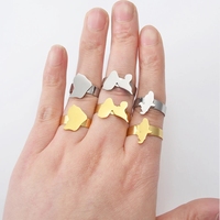 Bague en acier inoxydable pour femmes et filles, bijoux de la guinée, de la guinée et de la Martinique française