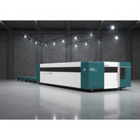 Cortadora Láser de Chapa Metálica de Cobertura Completa LXSHOW 20KW 30KW, Máquina de Corte Láser de Fibra CNC de Doble Mesa LX8025P con Enfriador de Agua