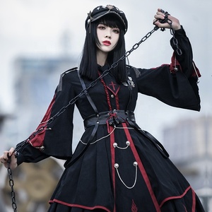 Vestidos de Lolita de Lujo, Estilo Gótico Vintage, para <span class=keywords><strong>Adolescentes</strong></span> y Mujeres, <span class=keywords><strong>Disfraces</strong></span> Negros para Fiestas, Cosplay, <span class=keywords><strong>Halloween</strong></span>, para Chicas - Product Image 6