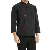 Veste de cuisine avec logo personnalisé OEM et ODM Manteau de chef pour les uniformes du personnel de restaurant et d'hôtel Entretien ménager inclus