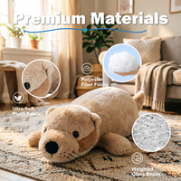 Peluche lestée Otter Dolphineshow pour soulager l'anxiété, jouet sensoriel lourd en forme d'otter marin, cadeau apaisant, vente en gros OEM, directement de l'usine