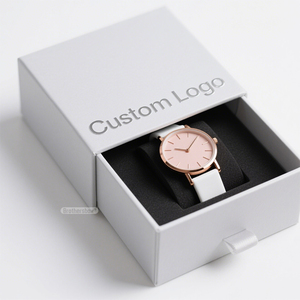 Luxury OEM ODM Custom Logo Ladies Watch Packaging <b>Box</b> Handmade Cardboard Magnetic Gift <b>Box</b> with Ribbon - Product Image 3