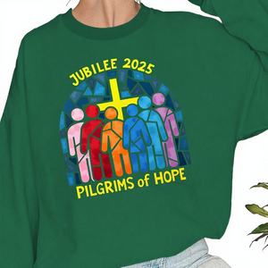 Sweat-shirts décontractés imprimés pour femmes JUBILEE 2025 PILGRIMS of HOPE, en tricot 100% polyester, col rond - Product Image 1
