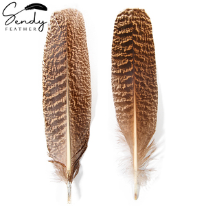 Plumas de pavo real natural barradas y moteadas de 10-12 pulgadas/12-14 pulgadas al por mayor para atado de moscas, sombrerería, manualidades y decoraciones - Product Image 2