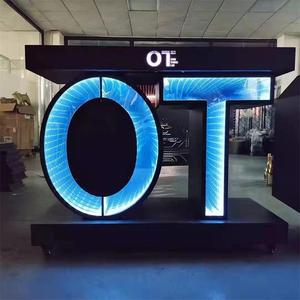 Personalizzare i segni del nome dell'azienda con la luce a Led Rgb porta il segno gonfiabile della lettera del canale di colore completo personalizzato 3d firma il logo dell'infinito in movimento - Product Image 3