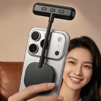 Lampe à selfie magnétique pour téléphone 360° °   Lampe de bureau LED à col de cygne rotatif, lumière d'appoint 2500-4500K, intensité réglable, avec batterie intégrée