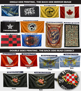 Drapeau promotionnel extérieur personnalisé à bas prix, rétractable, imprimé en sérigraphie, disponible en plusieurs tailles (2x3, 3x5, 3x2, 5x8, 5x3, 4x6, 5x7, 5x5 pieds) - Product Image 3