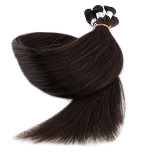 Extensions de cheveux humains vierges K.SWIGS, cuticules alignées, couleur 1B, lisses, trame invisible, sans nœuds, pour coiffure en salon, trame nouée à la main. - Product Image 5