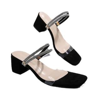 Sandales à talons compensés tendance pour femmes, en PU, à bout ouvert, grande taille, double port, été 2026, nouveau style - Product Image 5