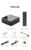 Amplificateur stéréo domestique Cloudyx CL-BOX Pro WiFi 2.4G/5G Multiroom avec sortie optique/LINE, construction en alliage d'aluminium et plastique