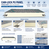 Panneau de stockage à température contrôlée, isolation en mousse PU, enclos réfrigéré, solution de cloisonnement modulaire