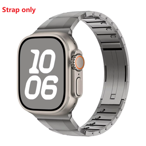 Quick Adjustment Stainless Steel Watch Band <b>Strap</b> for S10 11 46mm Ultra 49mmm SE 44mm Featuring Curved Side Release Watch Band - Product Image 1
