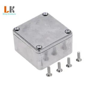 50.5*50.5*31Mm 1590lb Zilveren Aluminium Behuizing Elektronische Diecast Stompbox Outdoor Project Elektronische Projectdoos