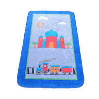 Tapis de prière Sajadah pour enfants musulmans, commande en gros, polyester de haute qualité, rembourrés, lavables, imprimés résistants à la décoloration pour les écoles de prière