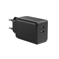 Adaptateur USB-C de haute qualité, type C, adaptateur secteur USB-C, chargeur 45W 2C, protection contre la surcharge, certifié CE ROHS GS