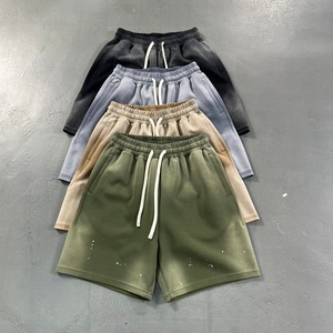 T-shirt e pantaloncini larghi <span class=keywords><strong>da</strong></span> uomo con logo personalizzato, pesanti, effetto sbiadito dal sole, oversize, stampa vintage, lavaggio effetto invecchiato - Product Image 2