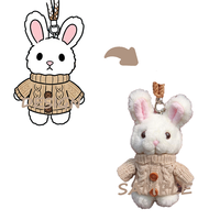 Porte-clés en peluche personnalisé avec visage en vinyle, porte-clés en peluche ours en peluche personnalisé, design personnalisé, livraison gratuite pour les échantillons, faible MOQ