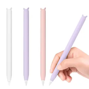 Capa de silicone macia para lápis de gato, luva protetora para canetas e canetas, antiderrapante, geração 2,